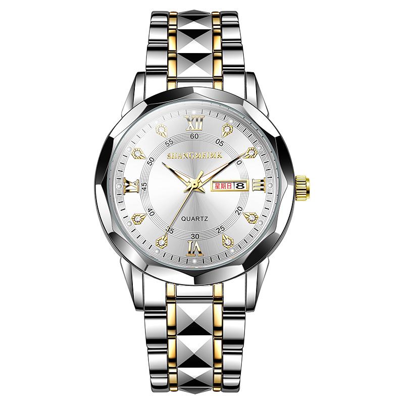 1шт нержавеющая сталь водонепроницаемые светящиеся новые мужские часы ремень кварцевые часы