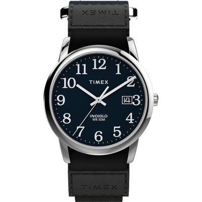 Мужские часы Timex Easy Reader TW2U85000 кварцевые водонепроницаемые до 3 АТМ минеральное стекло синий циферблат латунь [Товар]