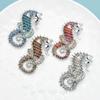 Wuli &Baby New Seahorse Брошь Булавки Подарочные Женские Броши Классические Ювелирные Изделия Аксессуары 4 Цвета Значок
