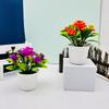 Bonsai Rose Artificial Potted Plant For Office Desk And Gift For Lovers Flower