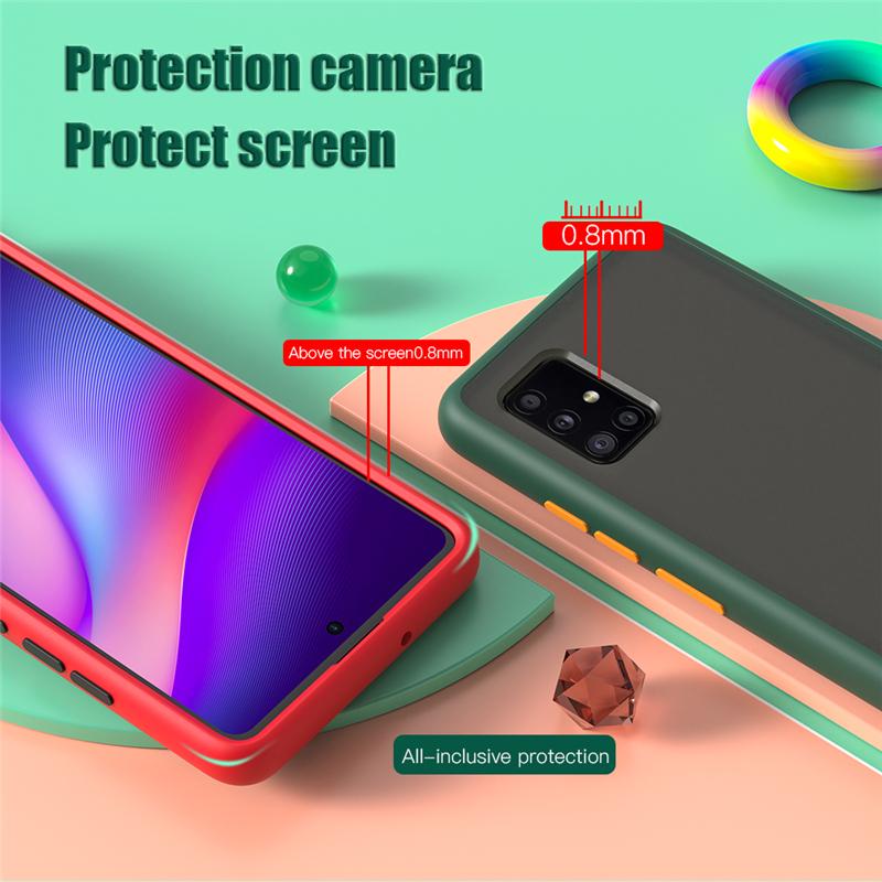 Чехол для Xiaomi Redmi Note 9S 9 Pro Max, модные матовые чехлы для телефонов контрастного цвета для Redmi 9 9A 9C Note9, прозрачный жесткий защитный чехол для ПК