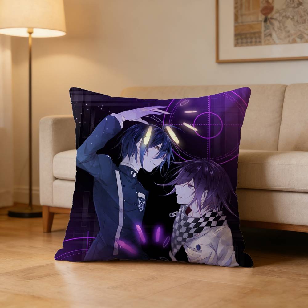 K-Kokichi Ouma Shuichi Saihara D-Danganronpa V3 Pillow Case For Sofa Living Room Home Office Decor Protective Cover