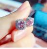 Серьги CC для женщин Серебряная игла 925 пробы Квадратный кубический цирконий Свадебные Серьги-гвоздики Тонкие ювелирные изделия CCE643