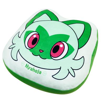 MORIPiLO Подушка Pokemon Nyaoha 30x25x8 см Подушка для тела с изображением персонажей Мягкая подушка Pokemon Green Morishita 4621544