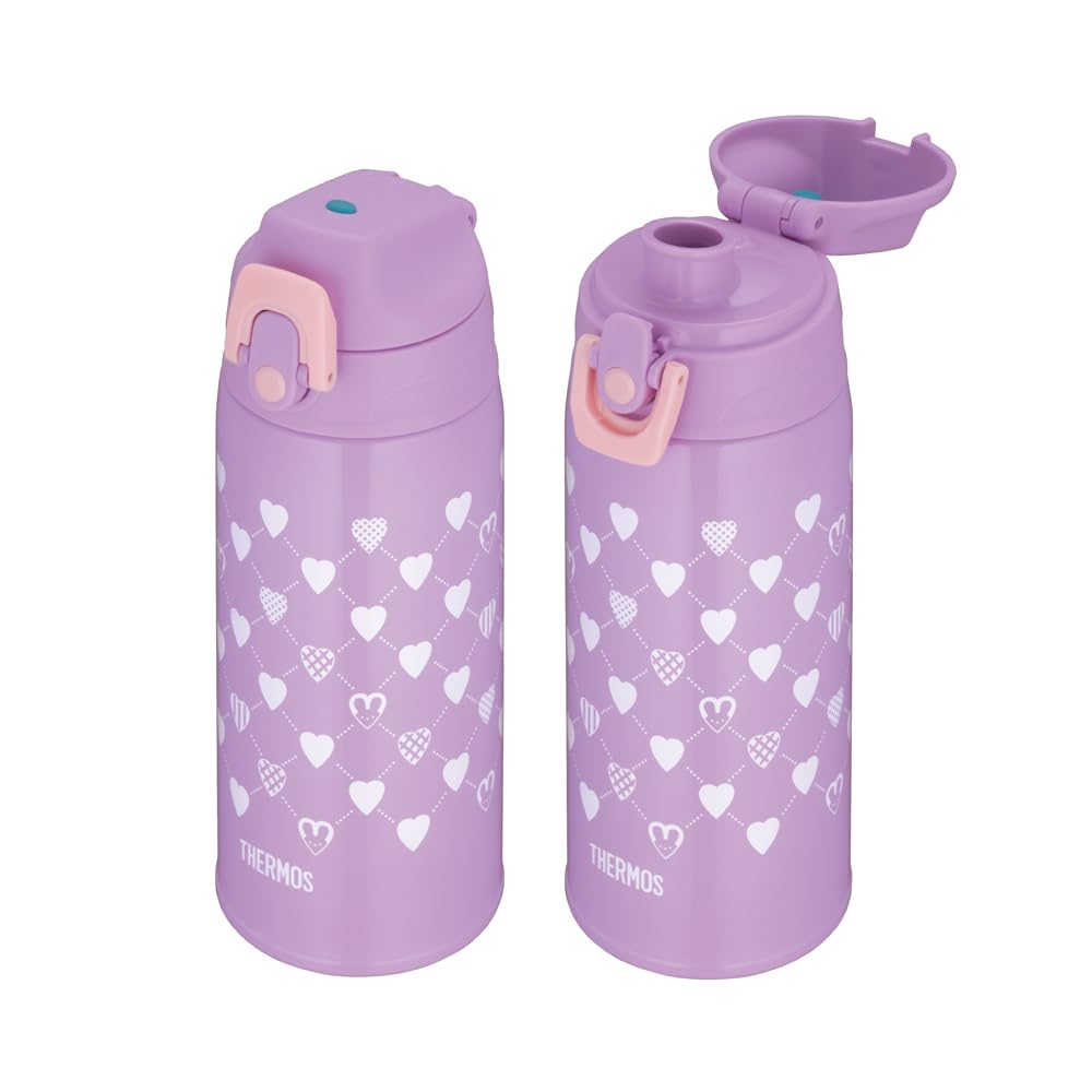 Thermos Вода с вакуумной изоляцией Фиолетовый Прямой Поставляется с бутылкой для похода в детский сад или школу, 2-сторонняя бутылка, 0,6 л/0,63 л, розовая, питьевая, чашка,