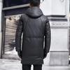 Sheepskin Down Jacket Hooded Genuine Leather Jacket for Men Pure Leather