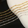 GC013 Незавершенная позолоченная 14K ювелирная цепочка шириной 1,2 мм, якорная спутниковая цепочка с бусинами 2 мм, фурнитура