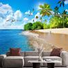 Seascape Mural Beach Coconut Tree 3d Wallpaper Living Room Bedroom Beach Wall Mural Decoration