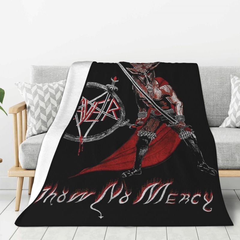 Пользовательское одеяло с изображением группы Slayers (Heavy Metal Rock Band) Теплое флисовое мягкое фланелевое покрывало для кровати дивана дома Весна
