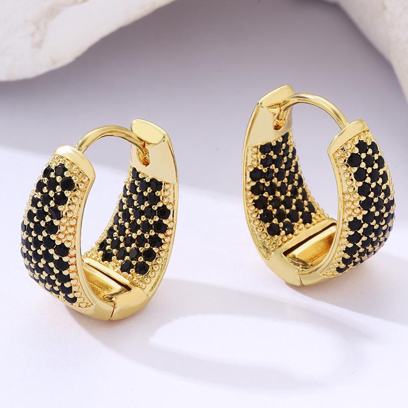 Цветные циркониевые геометрические серьги-каффы в виде треугольников - Легкая роскошь, Изысканная модная бижутерия