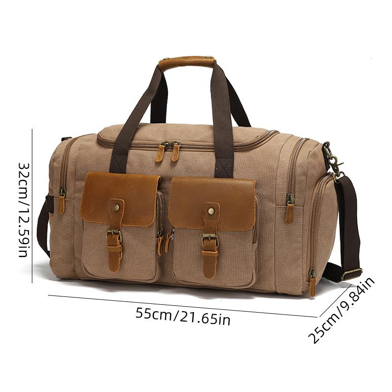 European and American Retro Travel Bags Canvas Leisure Handbags Travel Portable Bags Men's Shoulder Bag