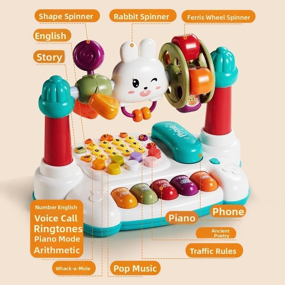 16 in 1 Rotating Music Piano Keyboard Creative Early Educational Music Toy Toddlers