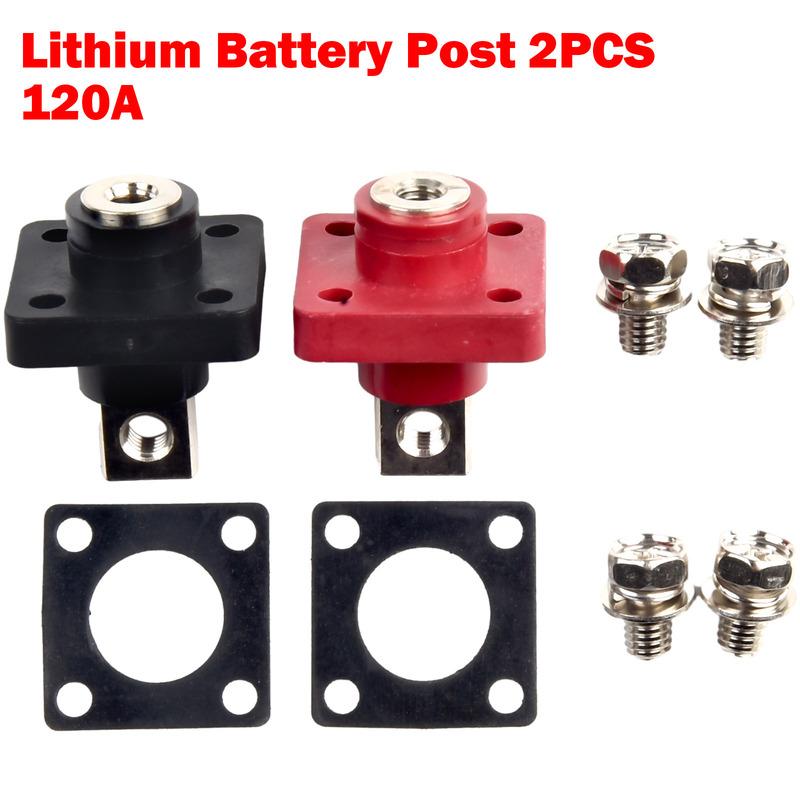 2Pcs 120A 200A 300A 400A All-Copper Lithium Battery Terminal Connector Energy Storage Terminal Battery Connector Adapter