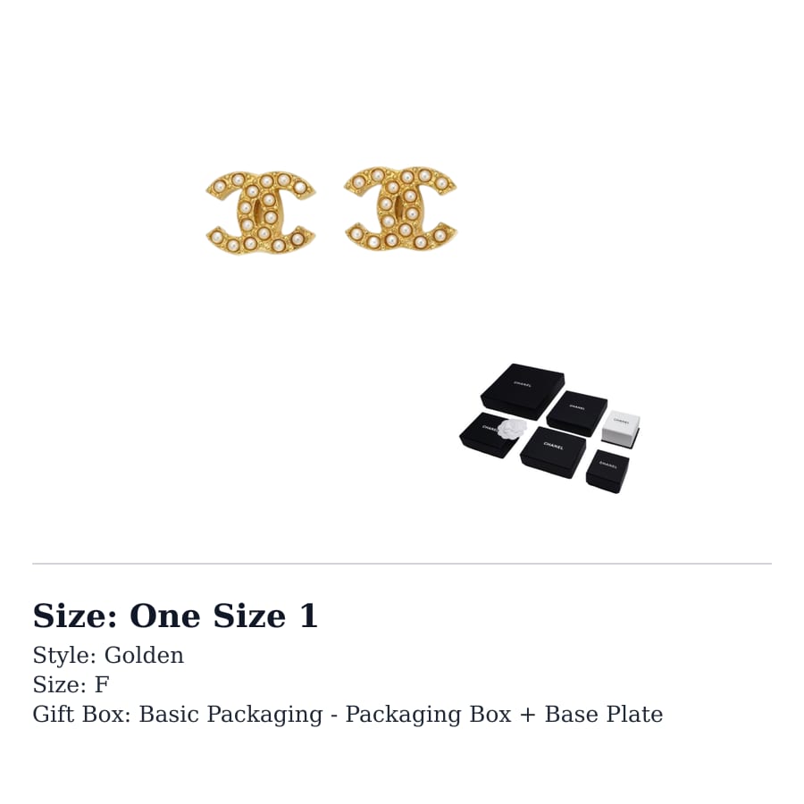 CHANEL Metal Rhinestone Earrings Women's AB8917-B08682-NJ334