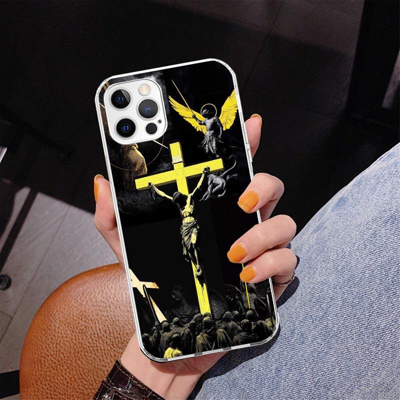 Чехол для телефона Сын Божий Иисус Крест Святой Свет Для iPhone 17 Air 16 Pro Max 16E 15 + 14 Plus 11 12 13 Mini 7 8 SE Подарок Печатная Крышка