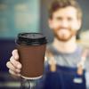 Disposable Coffee Paper Cup, Thickened And Heat-resistant, With Cup And Leak Proof Cover
