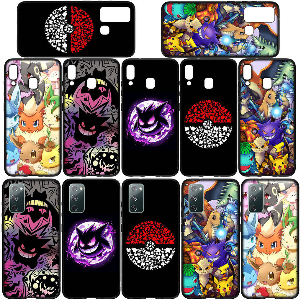 Чехол для iPhone 17 16 15 Xiaomi Poco Redmi Note 14 13 12 11 Pro Max X 16e Samsung Galaxy S25 S24 S23 OPPO Huawei Pokemon Pikachu GO Gengar Чехол для телефона