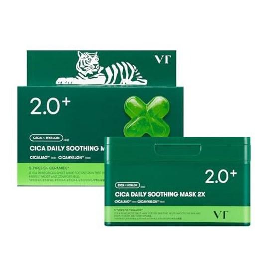 VTCOSMETICS Маска для лица 25 листов Уход за кожей Отдельный товар (11. CICA Ежедневное успокаивающее 2X)