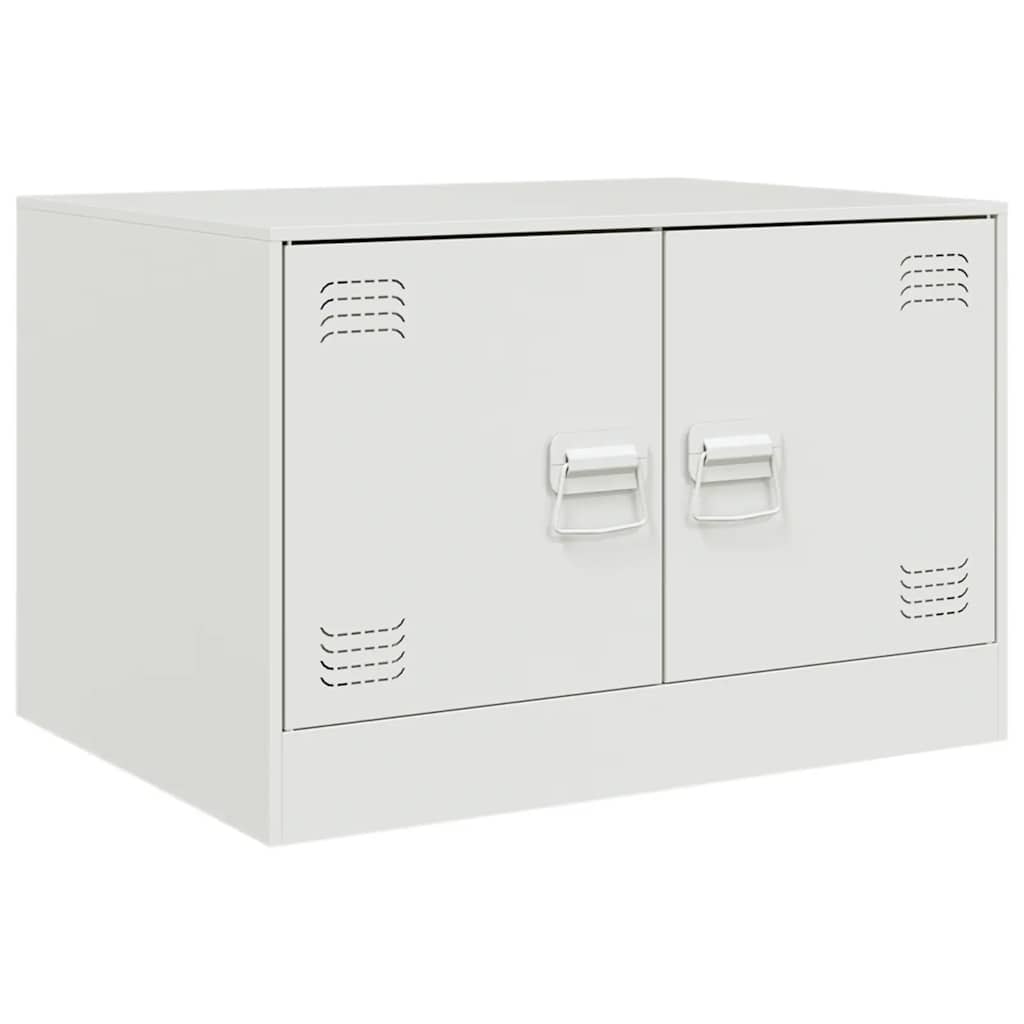 White Coffee Table 67 x 50 x 44 cm Steel