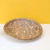 Imitation Bamboo Plate Round Smooth Edges Easy To Clean High Temperature Resistant Plate Hand Woven SnacksTray