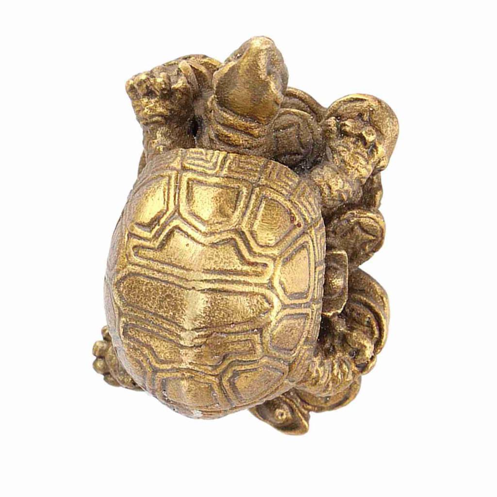 Bronze Exquisite Carving Brass Tortoise Craft Decoration for Hlth evity Living Room