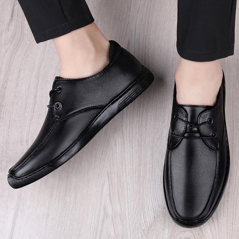 FashionMens Formal Shoes Men 2024 Spring & Autumn Genuine Leather For Wedding Comfy Lace-up Dress Shoes Man Brand Oxfords Men's Shoes