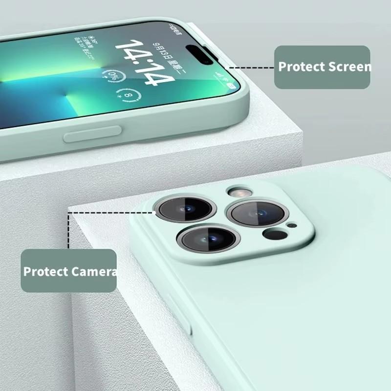 Роскошный жидкий силиконовый чехол для телефона iPhone 16 11 13 12 14 15 ProMax Чехлы Противоударный чехол для iPhone 15 Plus Аксессуары