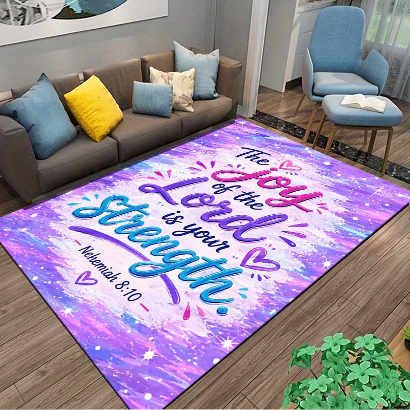Christian Inspirational carpet Set Purple carpet set (1 duvet cover, 2 pillowcases, duvet not included)
