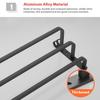1/2/3-Tier Towel Hanger Rail Wall Mounted Towel Rack Towel Rack Bathroom Space Aluminum Black Towel Bar Rail Matte Black Towel 12/16/20Inches New