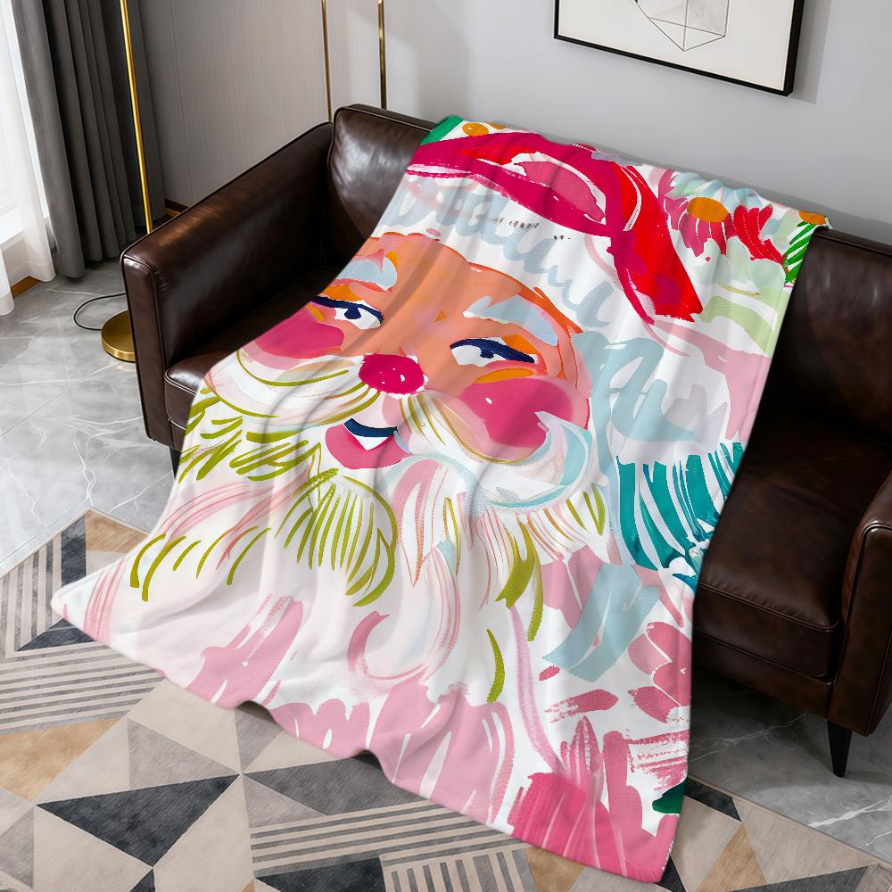 fashion art Preppy Tropical Christmas Flannel soft warm plush blanket sofa living room pet hogar bedroom gift home Car portable