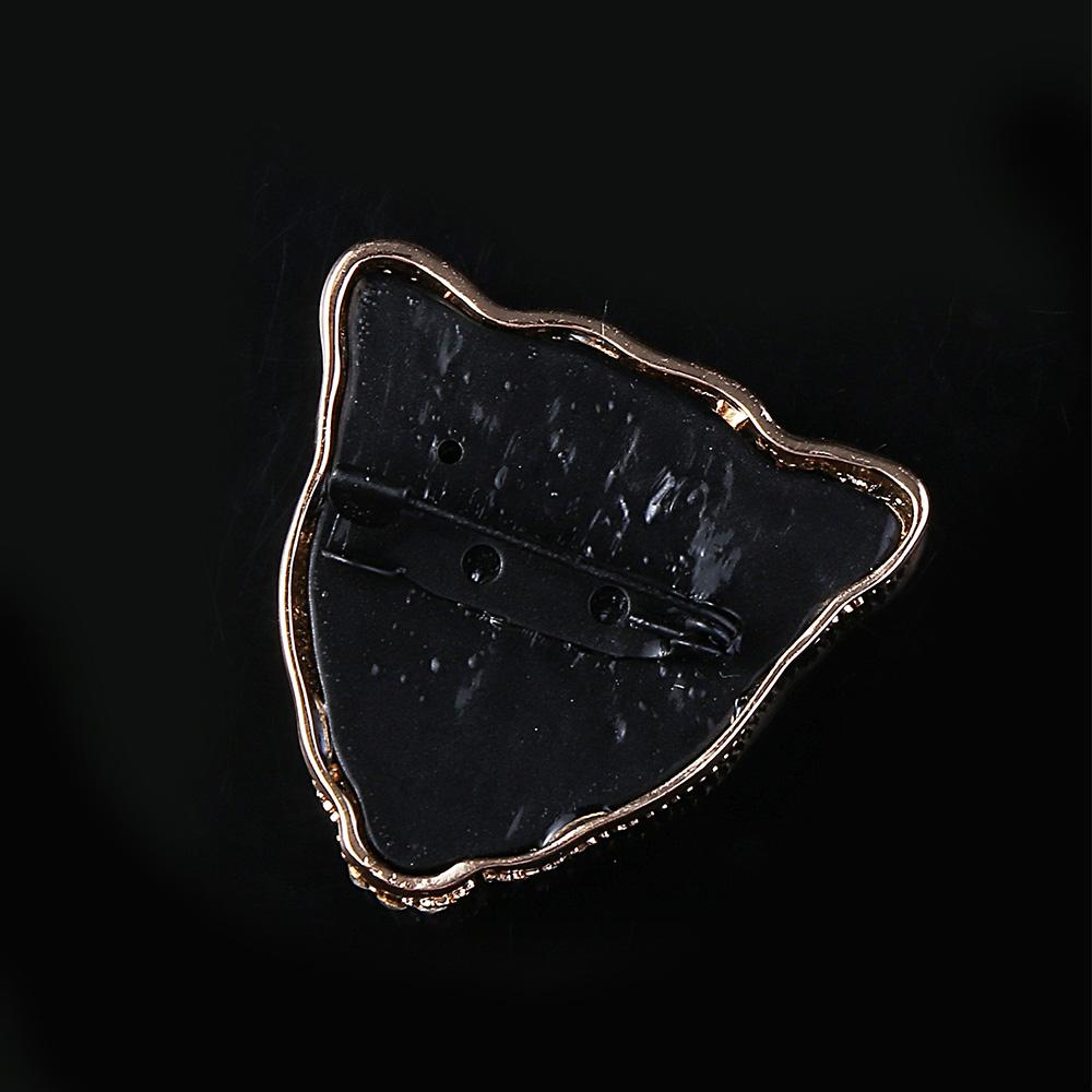 Head Hollow Collar Pins Luxurious Men Badges Leopard Brooch Rhinestone Brooch Male Ornaments