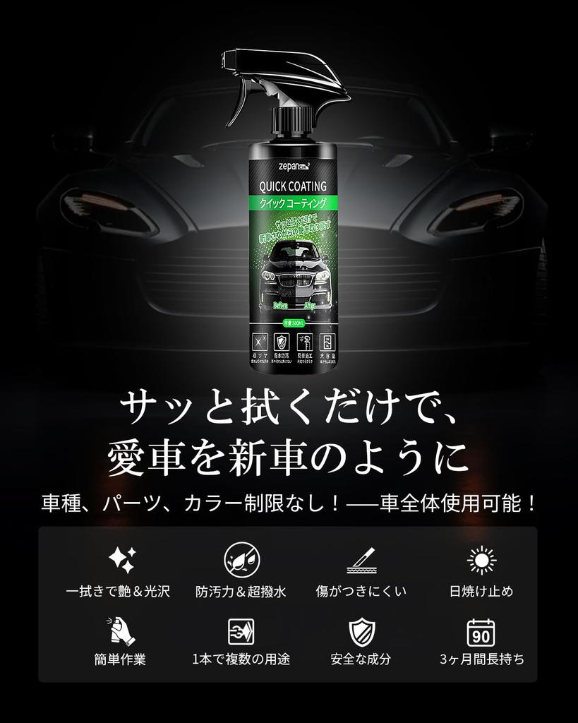 zepan Car Glass , Super Repellent, Gloss, For Bicycles, Cars, Windows, , Motorcycles,