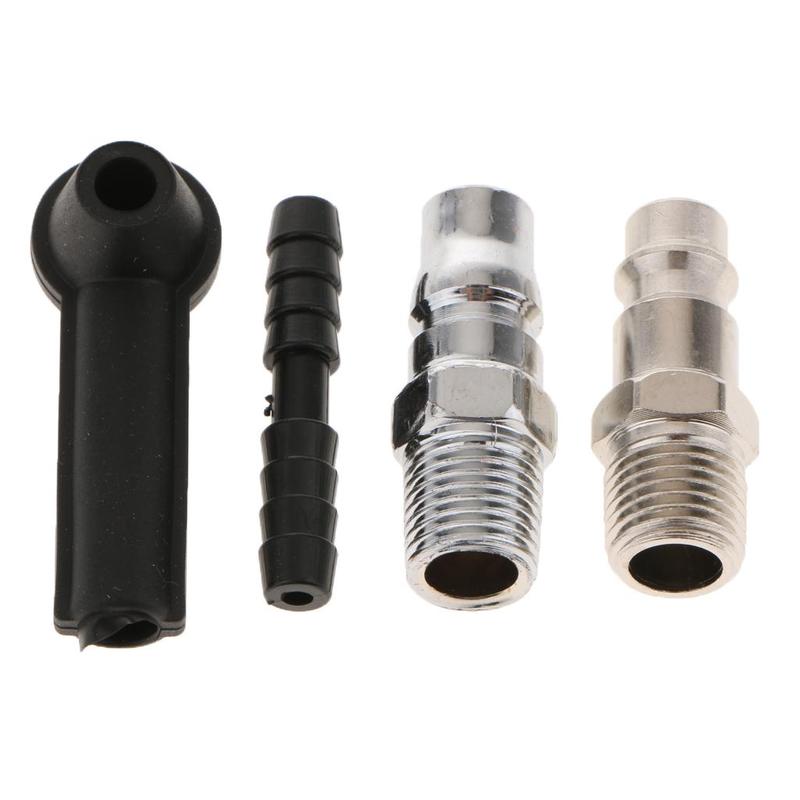 Pneumatic Brake Bleeder Fluid Replacement Tool Set for Car with 4 Master Cylinder Adapters for Single Person Brake Bleeding