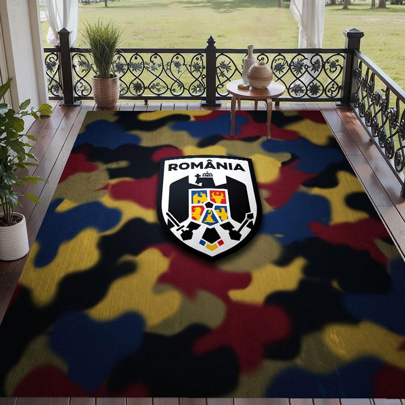 Soft Floor Carpet Romania Football Pattern Area Rug Decorative Mat For Home Room Decoration