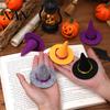 Halloween Costume Props for Kids 2 Pcs Mini Felt Witch Hats, Cute Tiny Wizard Hat Wine Small Scene Decorations Bottle Topper Party Favors, DIY Crafts,