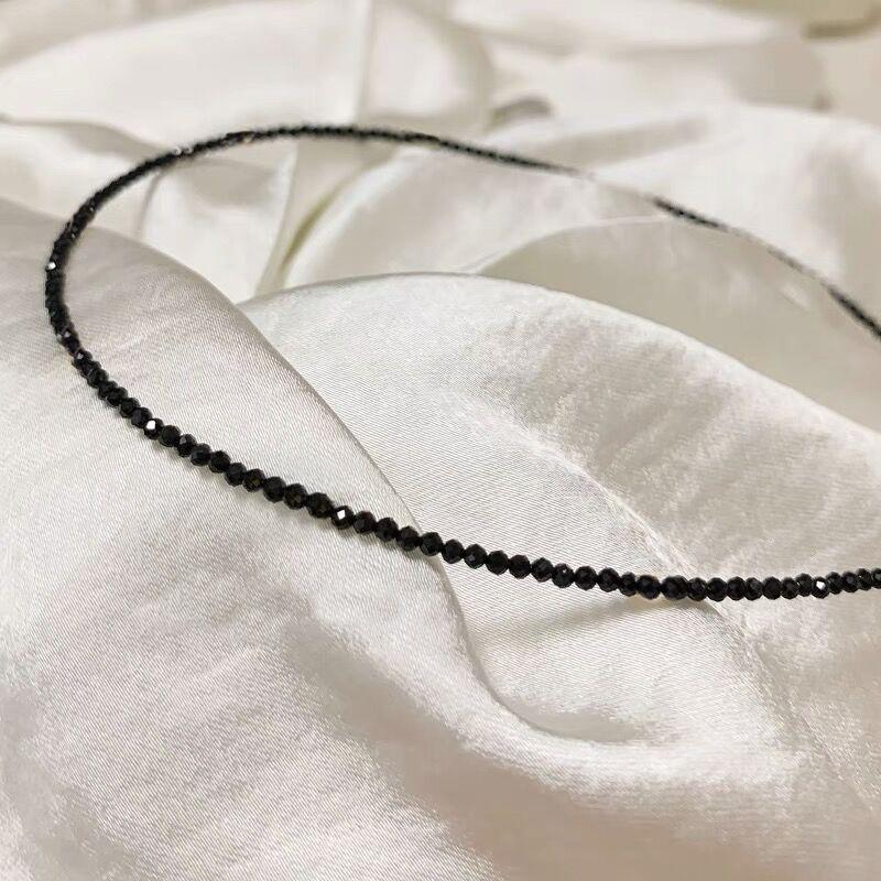 Женщины черный кристалл ключицы колье ожерелье кулон ювелирные изделия подарок