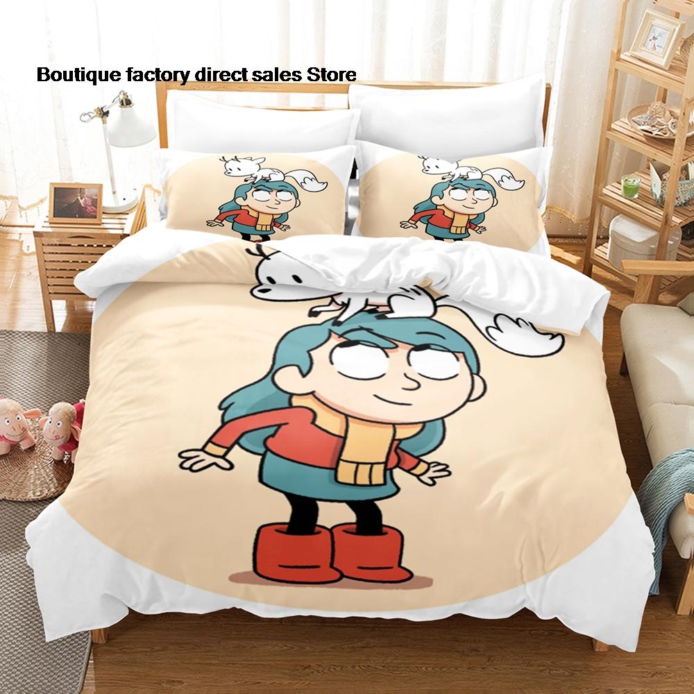3D Печатный Набор Постельного Белья Hilda The Series Пододеяльник Наволочка Для Детской Спальни Декор Односпальная Полуторная Двуспальная Евро Размер Кровать Постельное Белье