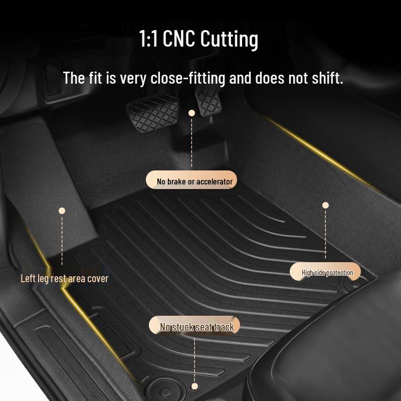 Nissan Sylphy 14-го поколения, коврик Silk Coil, полный комплект, TPE, водонепроницаемые коврики в салон и багажник