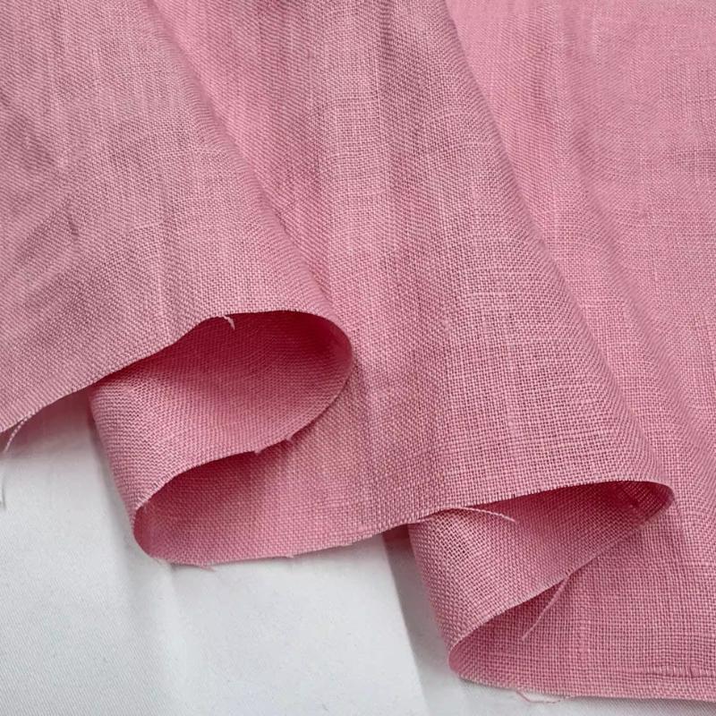Чистая льняная ткань Стиранный лен Комфортная дышащая ткань для весны и лета DIY Платье Широкие брюки Легкая куртка Одежда