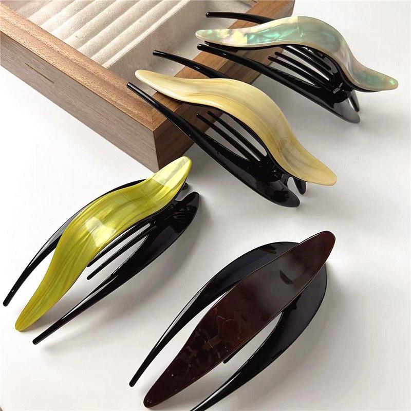 Acetate Material Hair Clip For Women Trendy Duckbill Clip For Various Hairstyles