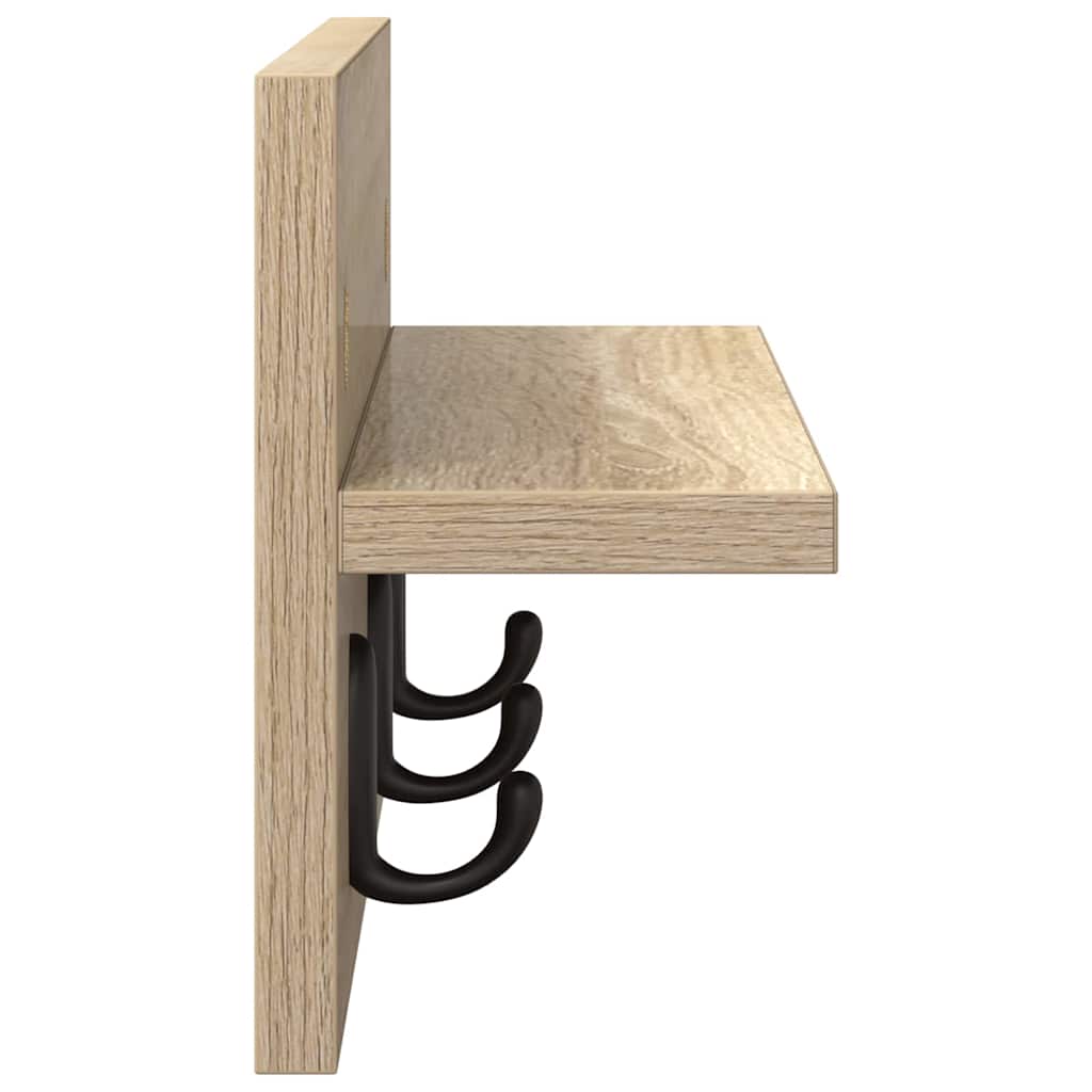 Wall Mounted Nightstand Wall Bracket Sonoma Oak