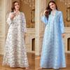 Middle Eastern Arabic Style Embroidered Long Sleeve Dress for Muslim Women 2025