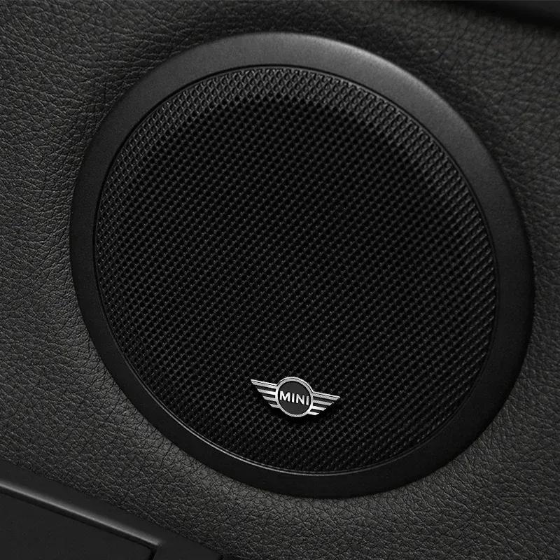 Car Audio Speaker Stereo Emblem 3D Metal Sticker For Mini Cooper JCW Works Hatch F54 F55 F56 F57 F60 R50 R52 R53 R55 R56 R57