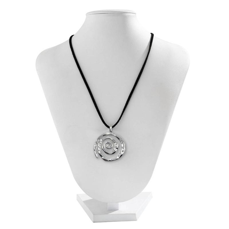 Женское винтажное ожерелье, элегантный кулон-завиток, цепочка для шеи, регулируемая цепочка-чокер, бархатный шнурок, цепочка для ключицы, ювелирное изделие