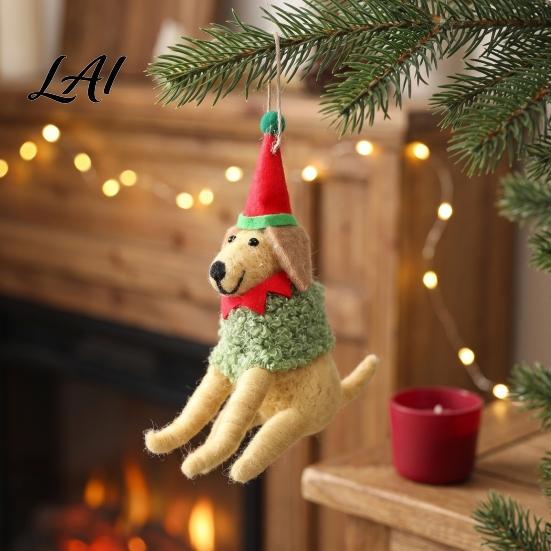 Lightweight Felt Animal Ornaments Mouse Christmas Mice Hanging Wool Ornament Handmade Decoration Cute Needle Festive