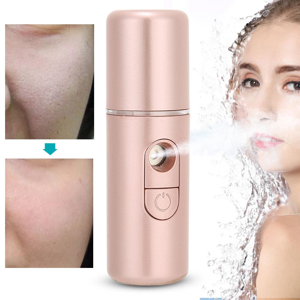 Распылитель Nano Mist Deep Hydrating Портативный USB увлажнитель для лица SkinCare Beauty Tool(Розовое золото )