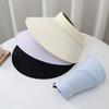 Large Brim Empty Top Sunscreen Hat Women's Summer New Sunshade Ice Silk Sun Hat UV Protection Outdoor Riding