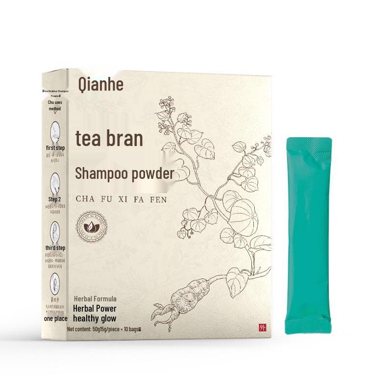Tea Bran & Soapberry Shampoo Powder with Ginger and Platycladus Orientalis for Hair Care and Treatment