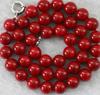 New 10mm Red Coral Round Gemstone Beads Necklace