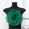3D Ткань Органза Цветы Розы Нашивка Искусственные Свадебное Платье Украшение для Шеи Брошь Аксессуары